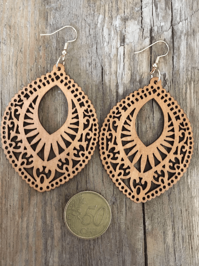 BOUCLES D'OREILLES EN BOIS
