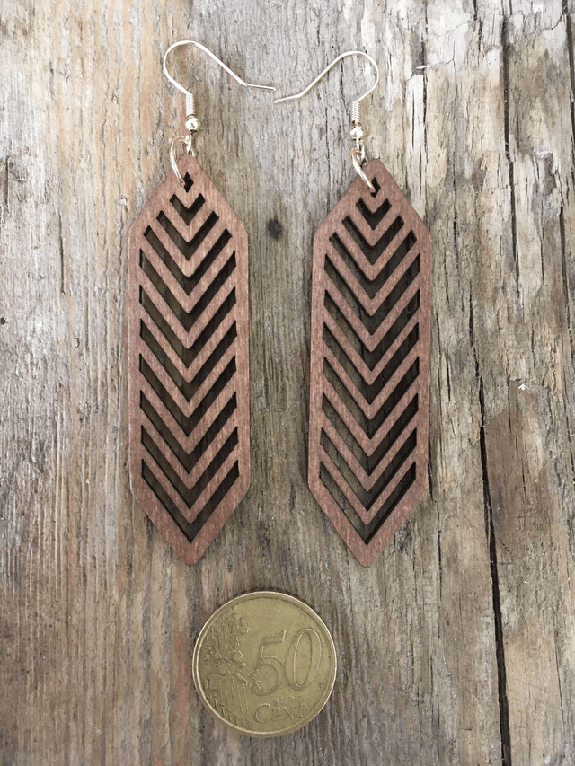 BOUCLES D'OREILLES EN BOIS