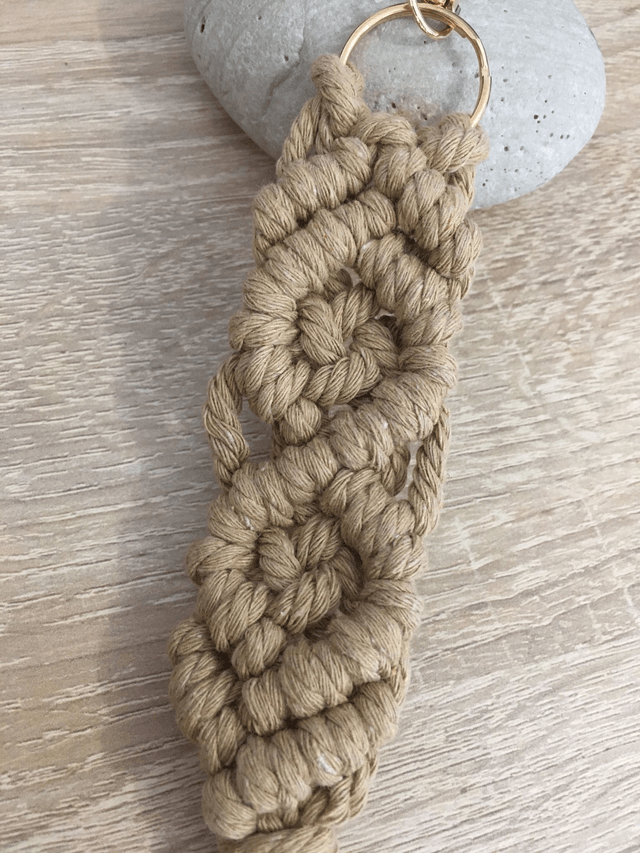 PORTE-CLEFS MACRAME BEIGE