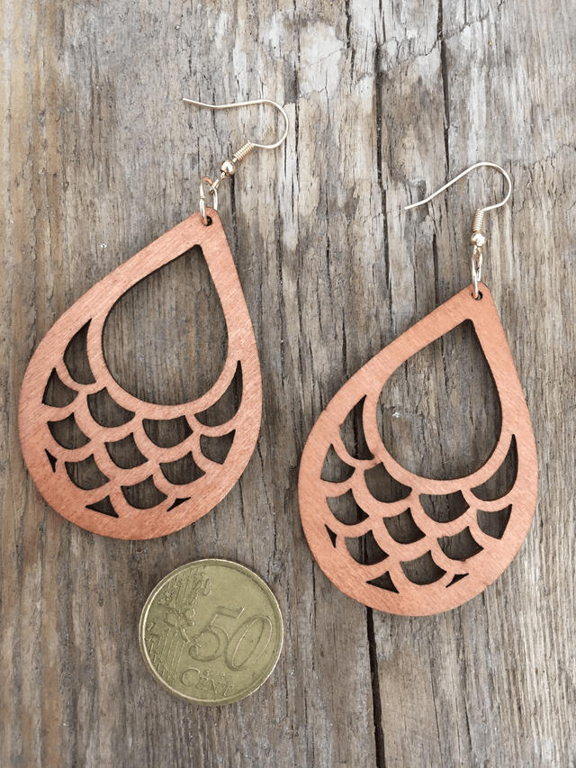 BOUCLES D'OREILLES EN BOIS