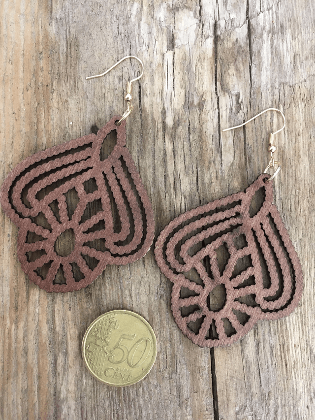 BOUCLES D'OREILLES EN BOIS