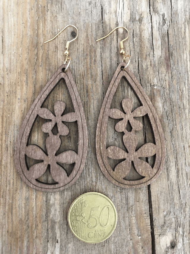BOUCLES D'OREILLES EN BOIS