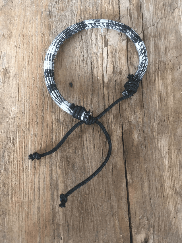BRACELET ROND BLANC &amp; NOIR