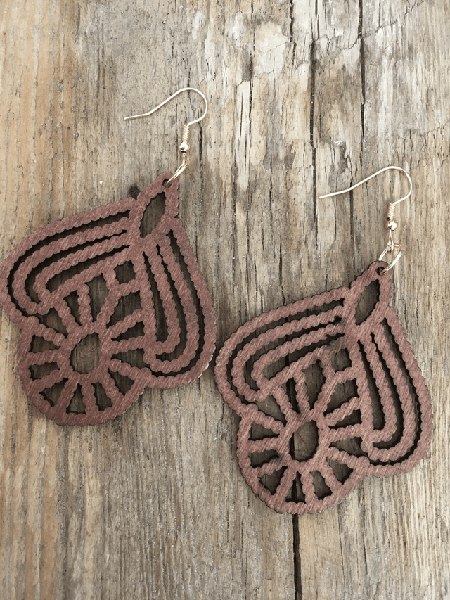 BOUCLES D&#039;OREILLES EN BOIS