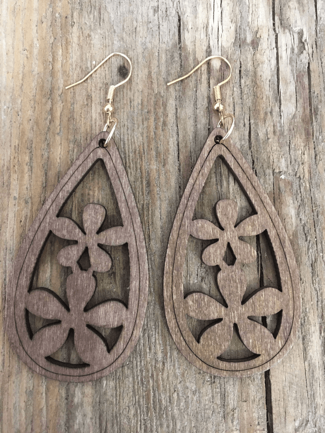 BOUCLES D&#039;OREILLES EN BOIS